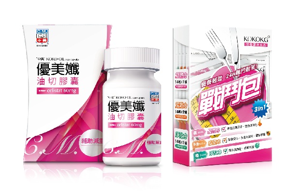 推出減重商品「優美孅」（指示藥）與「KOKOKG 戰鬥包」（營養食品）