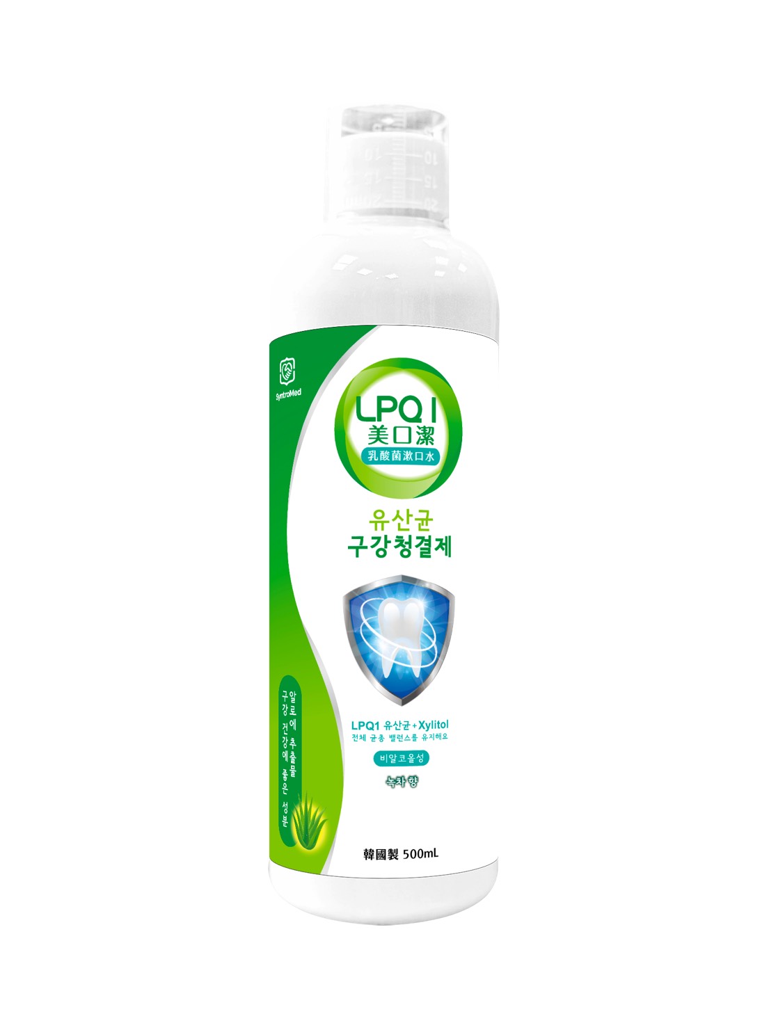 美口潔LPQ1乳酸菌漱口水產品圖片，保持口腔健康、幫助去除牙菌斑